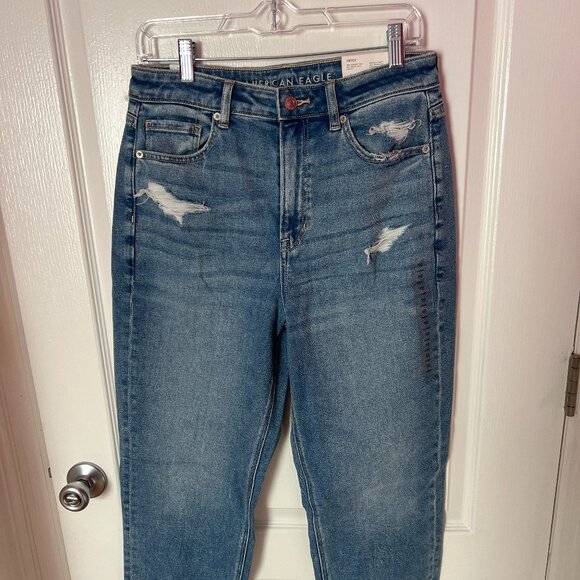NWT AE Stretch Mom Straight Jean - Picture 7 of 11